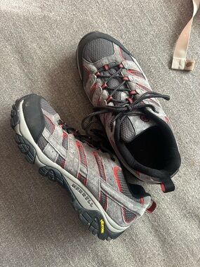 Merrell Men's Gray and Red Trail Running/Hiking Shoes